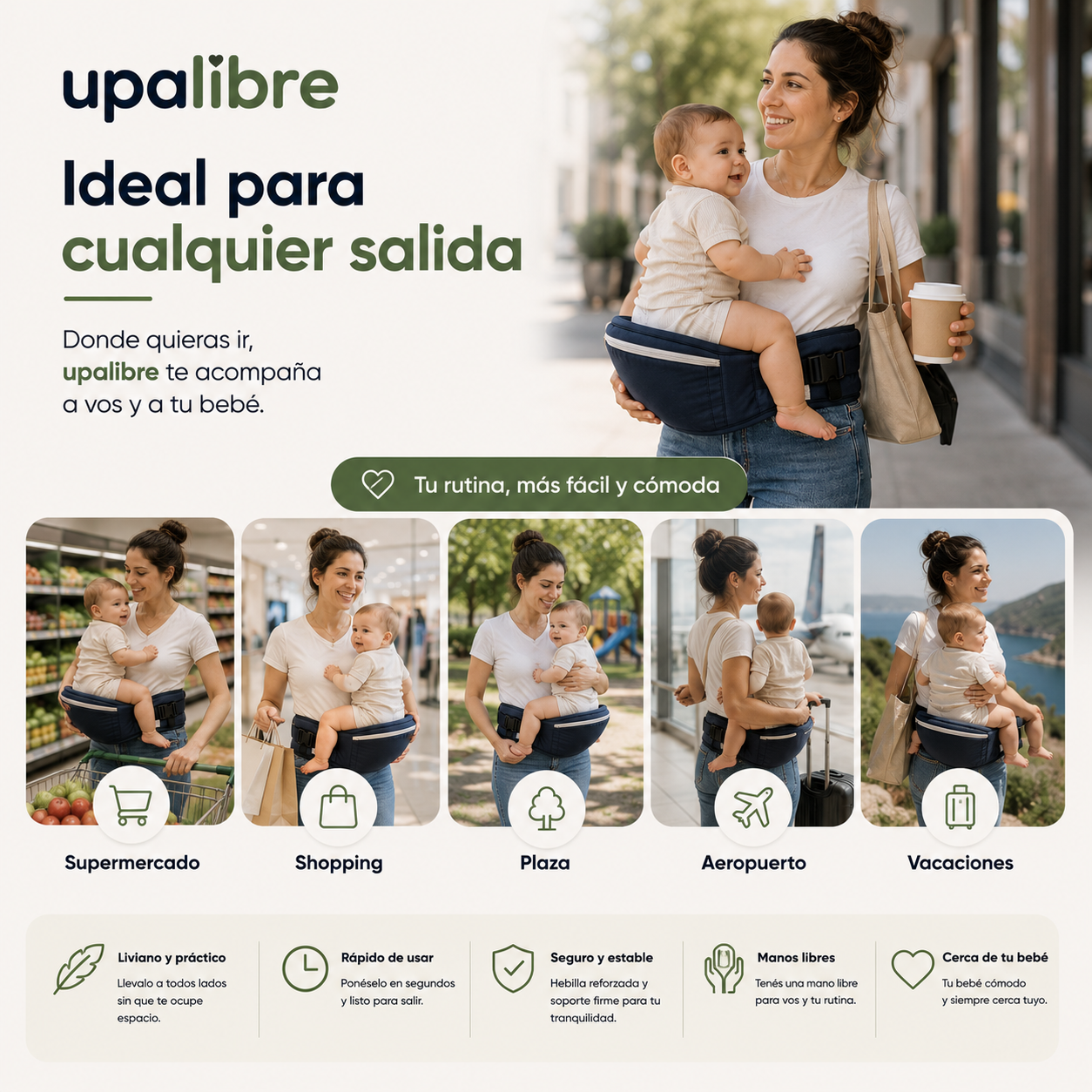 UPA LIBRE: Más comodidad para vos, más cercanía para tu bebé