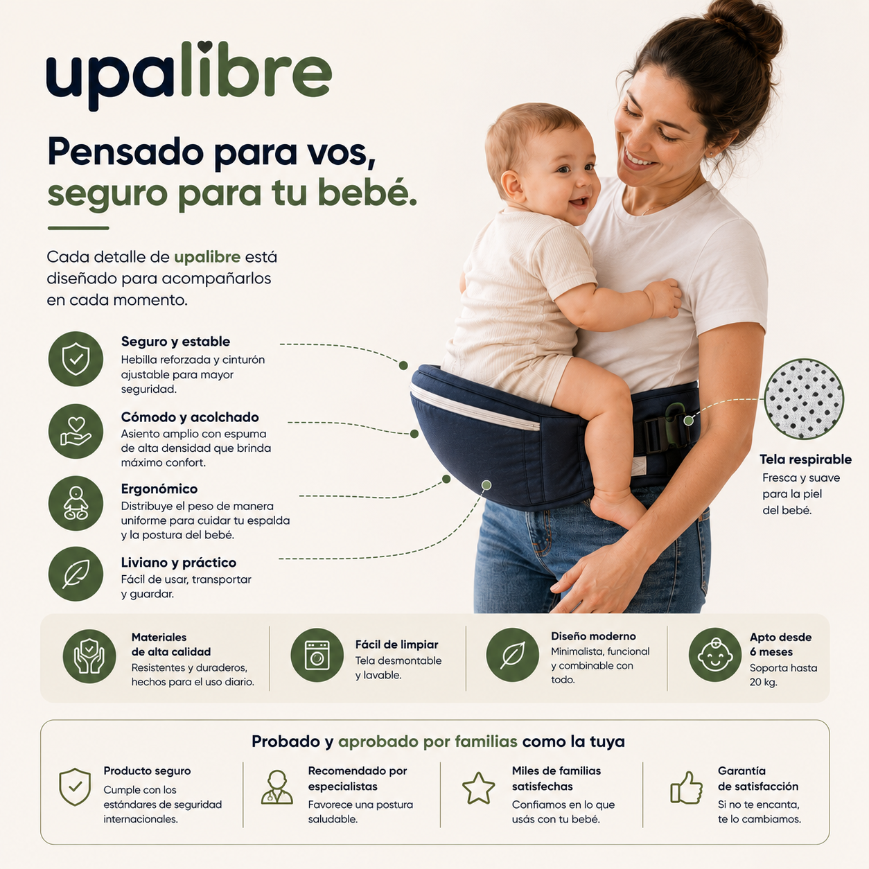 UPA LIBRE: Más comodidad para vos, más cercanía para tu bebé