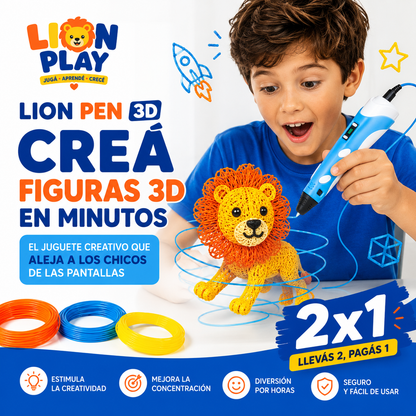 LION PEN 3D: 2x1 La creatividad cobra vida en 3D.
