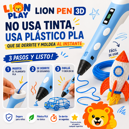 LION PEN 3D: 2x1 La creatividad cobra vida en 3D.