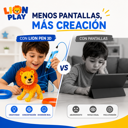 LION PEN 3D: 2x1 La creatividad cobra vida en 3D.