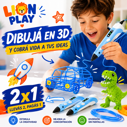 LION PEN 3D: 2x1 La creatividad cobra vida en 3D.