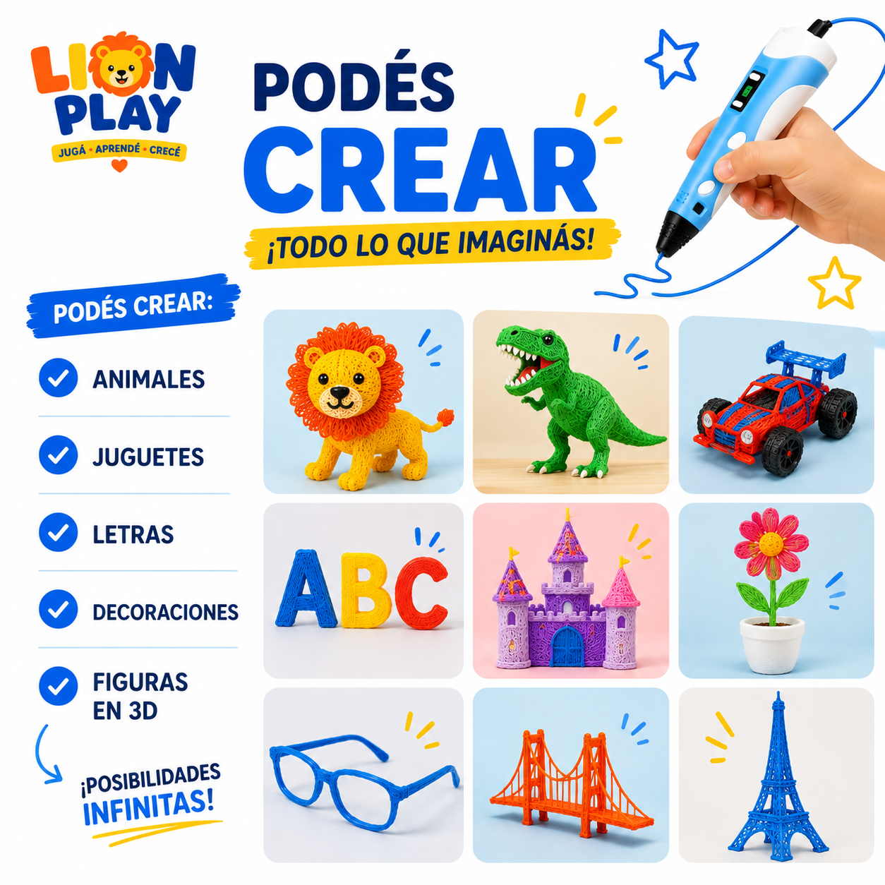 LION PEN 3D: 2x1 La creatividad cobra vida en 3D.