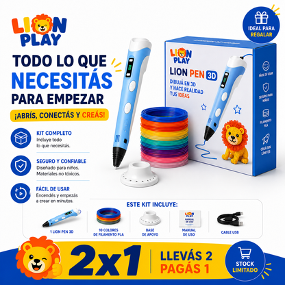 LION PEN 3D: 2x1 La creatividad cobra vida en 3D.